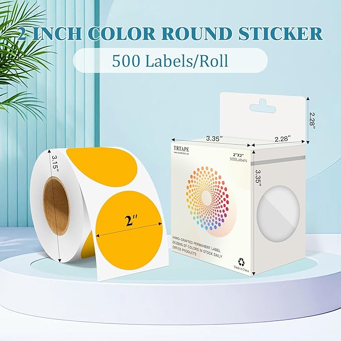 2 Inch Round Color Coding Labels - Image 2