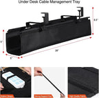 MAXECHO Under Desk Cable Management Tray 28" - Image 2