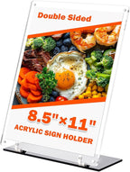 YHOLSDAS 180° Adjustable Acrylic Sign Holder 8.5"x11", Magnetic Table Paper - Image 7