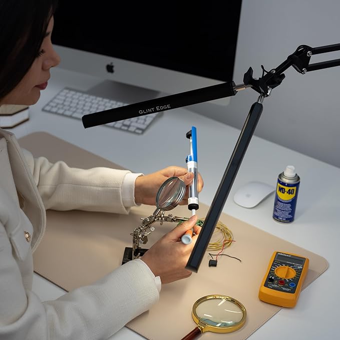 Glint Edge Double Head LED Desk Lamp, Ultra-Wide Coverage - Image 6