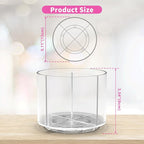 Wawocs Small Pencil Organizer for Desk Acrylic 4 Compartments, Tiny Rotating - Image 5