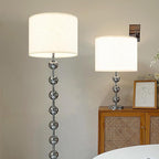 White Linen Lampshades Set of 2 Large, Drum Lamp Shade 16" Top x 16" Bottom x - Image 9