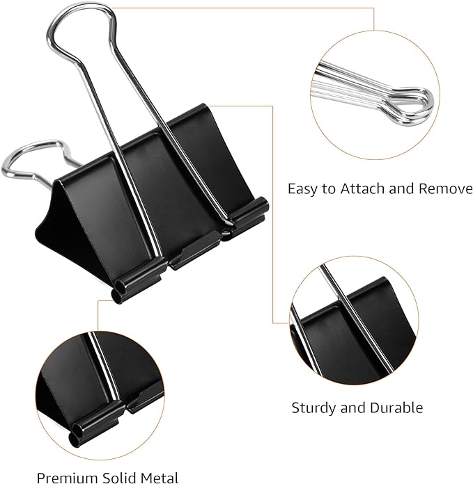 Amazon Basics Sturdy Binder Clips - Image 3