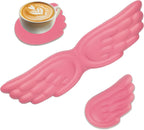 Angel Wing Wrist Rest,Cute Wrist Rest for Keyboard and Mouse,Hand Rests Set Include Ergonomic Keyboard & Mouse Hand Rest and Coaster,Filled Resilient Memory Foam,for Work,Study,Gaming (Pink)