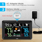 Weather Station Atomic Clock Indoor Outdoor Thermometer Wireless, Barometer - Image 3