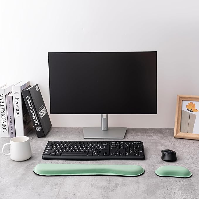 Hoewina Keyboard Wrist Rest, Ergonomic Wrist Rest, Superfine Fabric and Gel - Image 6