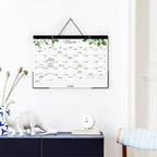 SUNEE Desk Calendar 2026-2027 17" x 12", 18 Month Calendar Jul. 2026 - Dec. 2027, Calendar 2026-2027 With Notes, for Planning, Organizing in Family, School or Office - Greenery