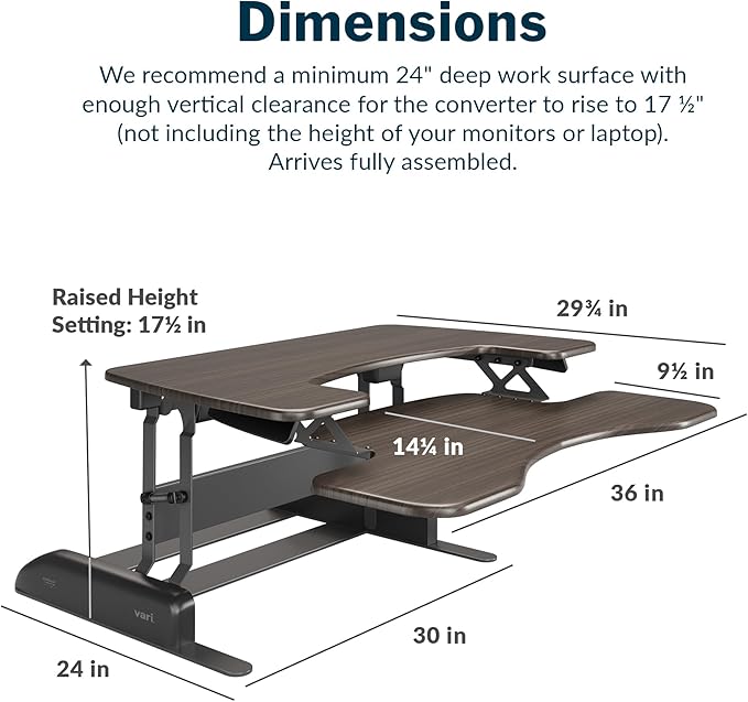 Vari Varidesk Pro Plus 36 Standing Desk Converter - Image 2