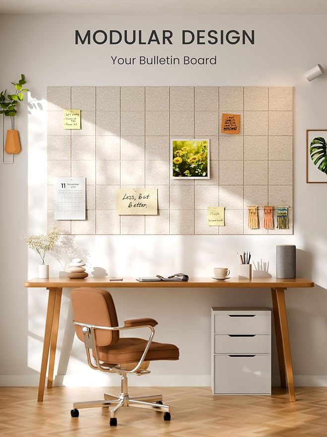 Bumusty Large Cork Board Alternative-36 x24 Felt Bulletin Board Tiles, - Image 6