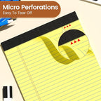 Legal Pads 8.5 X11, Narrow Ruled Notepads, 2 Pack, 50 Sheet/Pad, Tear Off - Image 4
