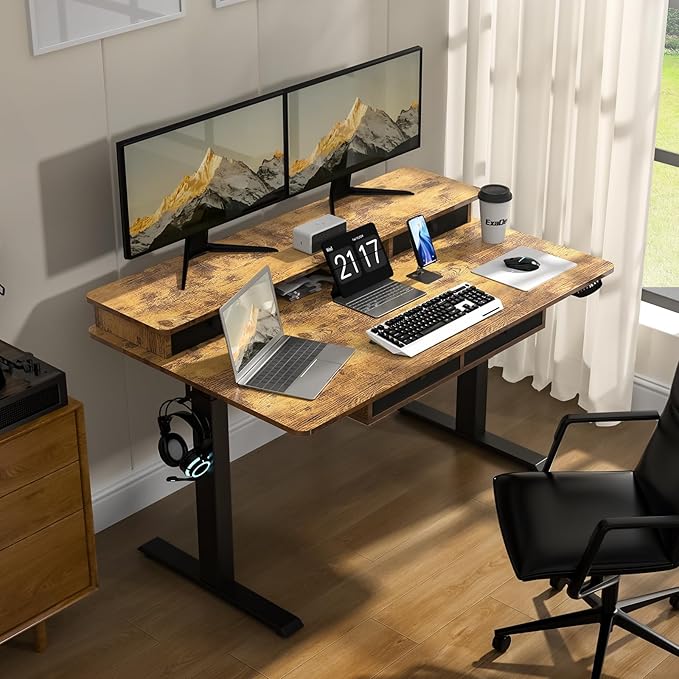 ExaDesk 55 * 30 Inches Electric Standing Widened Desk Adjustable Height - Image 2