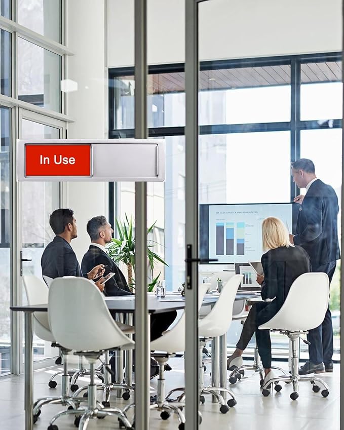 In Use or Available Sign, Magnetic Privacy Occupied Vacant Door indicator - Image 6