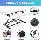 FITUEYES Height Adjustable Standing Desk 36” Wide Sit to Stand Converter Stand - Image 4