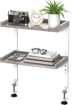 ART-GIFTREE Clamp On Desk Shelf 2-Tier, Wood Shelving Unit - Image 9