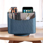PUSU Remote Control Holder PU Leather 360 Degrees Rotatable Desktop Supply - Image 4