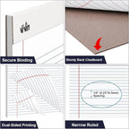 ViVin 5 x 8 Inch Legal Pads, 12 Pack, Narrow Ruled, 50 Sheets Per Writing Pad - Image 3