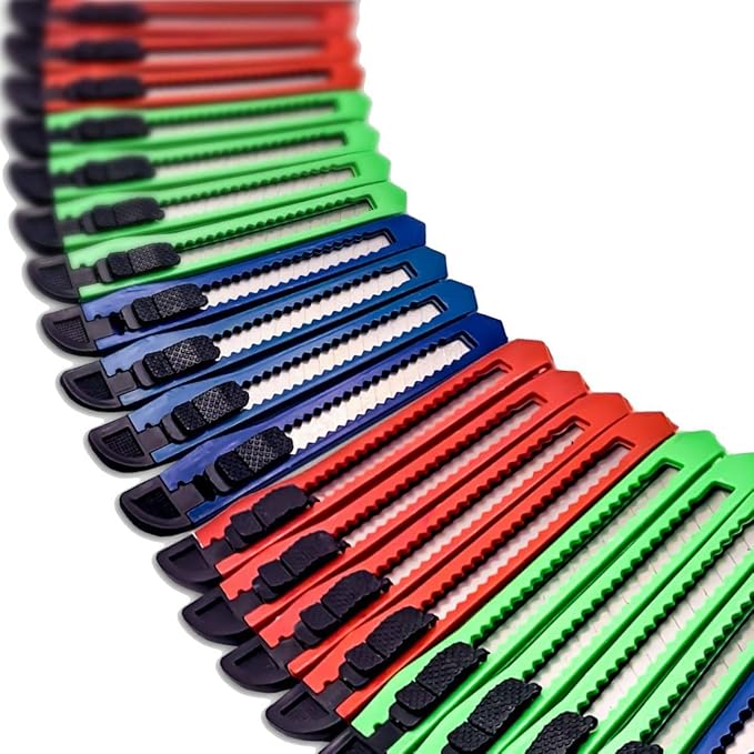 Online Best Service Utility Knife Box Cutter Retractable Blade Snap off Razor by FactorDuty