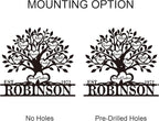 Personalized Family Tree Metal Sign Custom Last Name Sign Tree of Life Wall Art - Image 3
