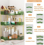 SUNZOS 3-Tier Corner Bathroom Counter Organizer, Bathroom Organizer Countertop - Image 3