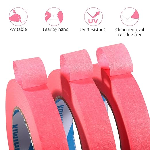KIWIHUB Pink Painter's Tape, DIY Crafting, Decoration and School Projects - Image 4