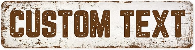Custom Sign, Custom Street Sign, 11 Font Colors, 13 Font Styles, 4 Hole Options by MySignCenter
