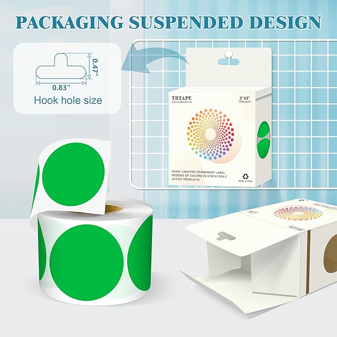 2 Inch Round Color Coding Labels - Image 3