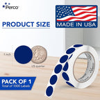 Perco Dark Blue 1-Inch Round Circle Dot Sticker Labels - Image 2