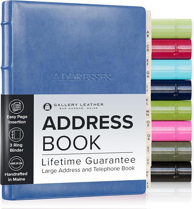 Gallery Leather Desk Address Book by GalleryLeather