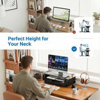 OPNICE Laptop Stand Desk Organizer, 2-Tier Metal Monitor Stand Riser - Image 3