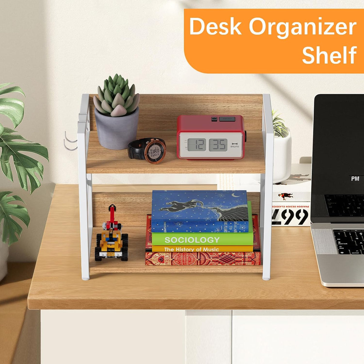 RUILALIFE Kitchen-Countertop-Organizer-Shelf, 2 Tier Coffee Bar Station Organ...