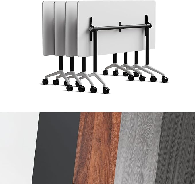 Goakwwuz Conference Room Table, Folding Conference Tables, Thicken Grey Tabletop by Goakwwuz