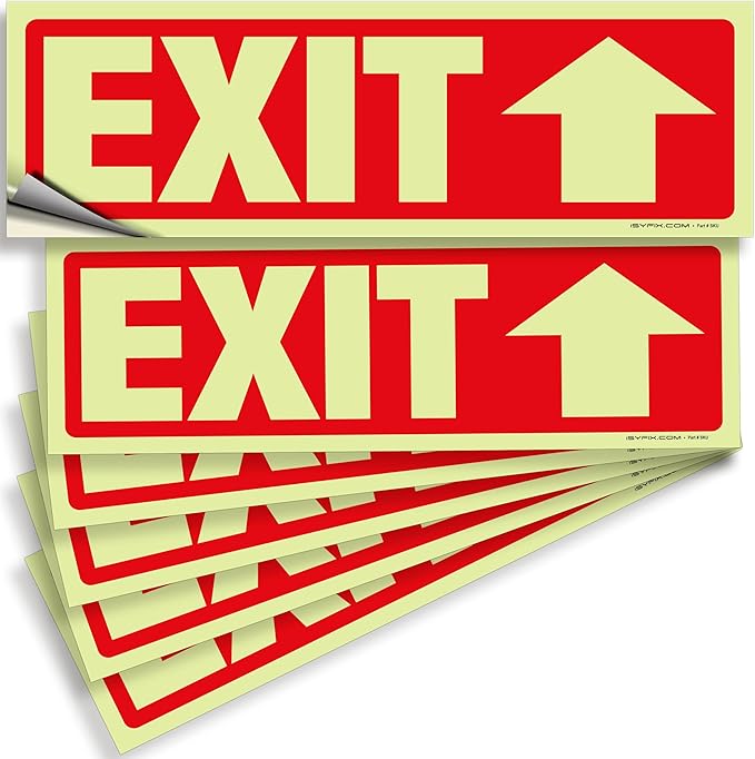 iSYFIX Exit Stickers Signs by iSYFIXPREMIUMSIGNS