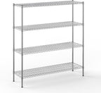 Regal Altair 18" Deep x 60" Wide x 64" Height Wire Shelving Kit | 4-Tier | NSF