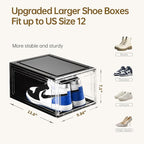 Amllas 10 Pack Shoe Boxes Stackable, Upgraded Sturdy Storage Boxes - Image 2