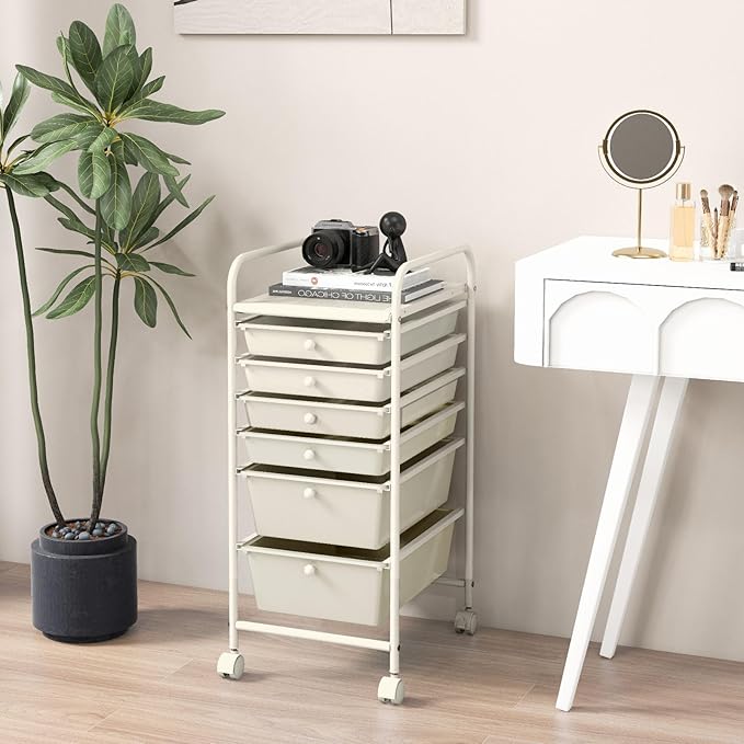 RELAX4LIFE 6-Drawer Rolling Storage Cart - Image 9