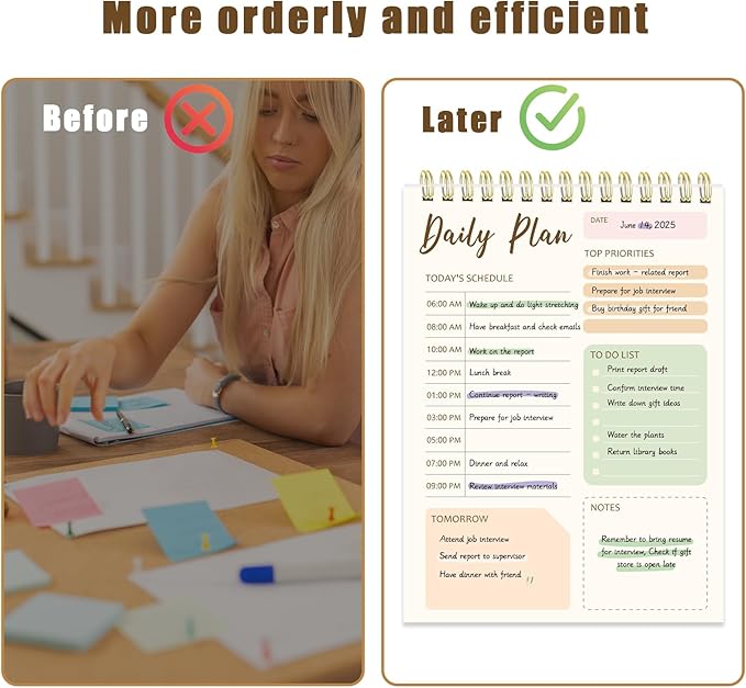 Tlenpo To Do List Notepad, 60 Sheets Daily Planner Notebook Organizer, Portable - Image 5