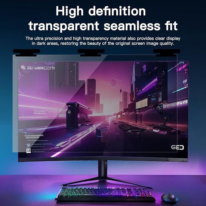 2 Pack Magnetic Hanging Computer Privacy Screen 22 Inch - Image 5