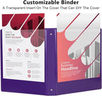 CIXILDTS 1-Inch Round Ring Binder, Standard 3 Ring Binder Fit Letter Size Paper - Image 5