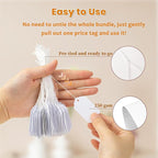 2000 PCS White Price Tags, 1.75 x 1.1 Inches, Goefun Gift Tags - Image 3