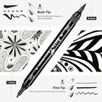 Arrtx Black Paint Pen 8 Pack Dual Tip, Stone and DIY Crafts - Image 2