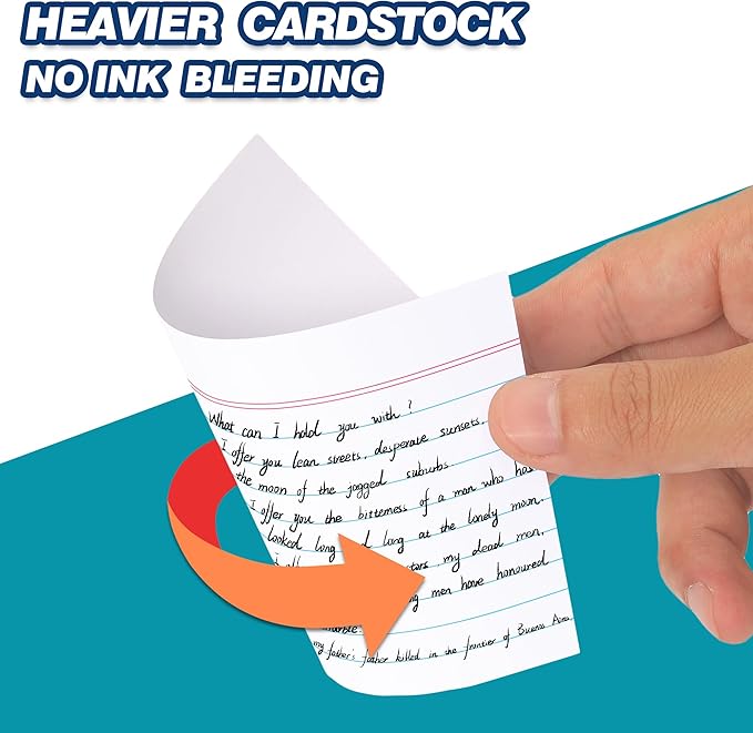 Chell Extra Heavyweight Ruled Index Cards 3x5 Inch, No Bleed-Through, Ruled - Image 4
