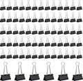 72 PCS Medium Binder Clips – 1.6Inch Heavy Duty Black Metal Paper Clamps by Unknown