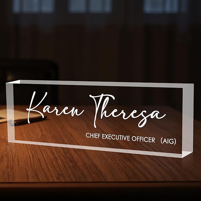 Custom Office Name Plate for Desk, Desk Name Plate Personalized, Personalized by Unknown