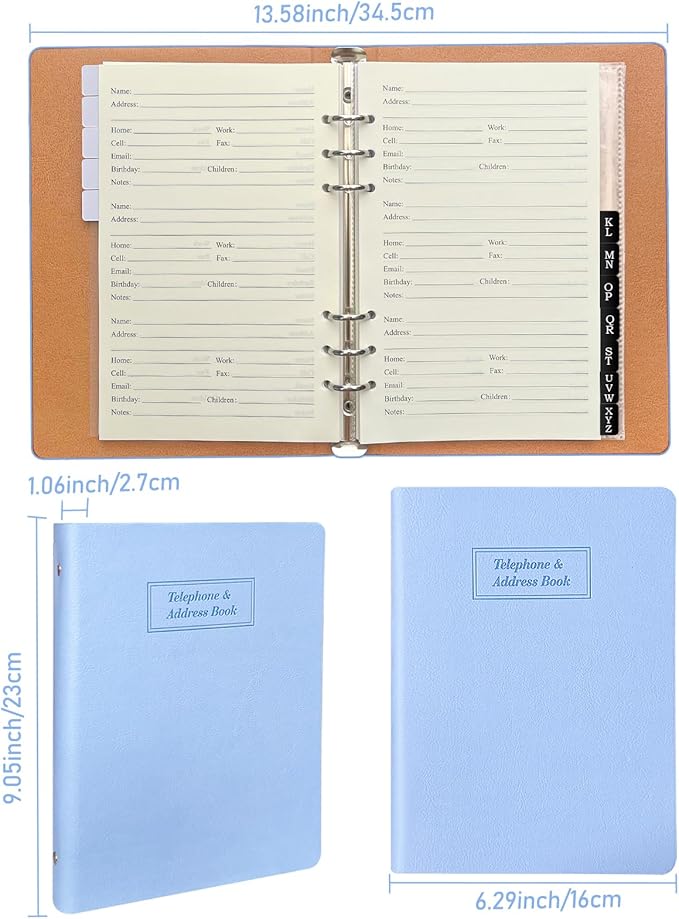 Reﬁllable Address Book with Alphabetical Tabs, Large Prints, Easy - Image 5