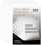 Sheet Protectors 8.5 x 11, 200 Pack Clear Plastic Page Protectors by Golbsart