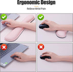 Bloss Leather Desk Pad and Keyboard Wrist Rest, Large Mouse Pad + Keyboard - Image 5