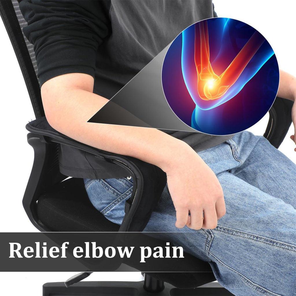Artibetter Office Chair Armrest Pads 2pcs Arm Rest Covers Removable Elbow Cushion for Office, Wheelchair Comfy Gaming Chair 18X4 Inch