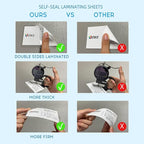 Uinkit 25Pack 4"x6" Self Seal Laminating Pouches, 10Mil Double-Sided - Image 7