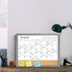 Calendar Whiteboard for Wall, 17x13 Inches Dry Erase Calendar Cork Board Combo - Image 8