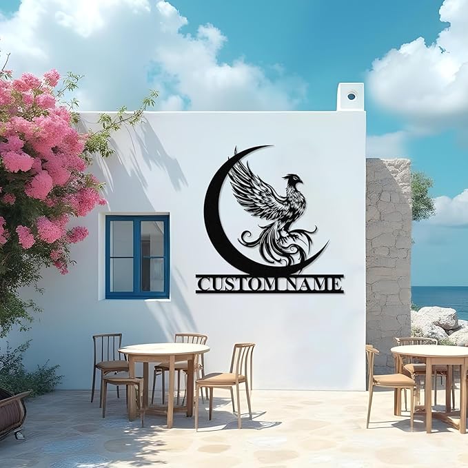Dyoart Custom Phoenix Metal Sign | Personalized Last Name Signs | Phoenix Wall - Image 2